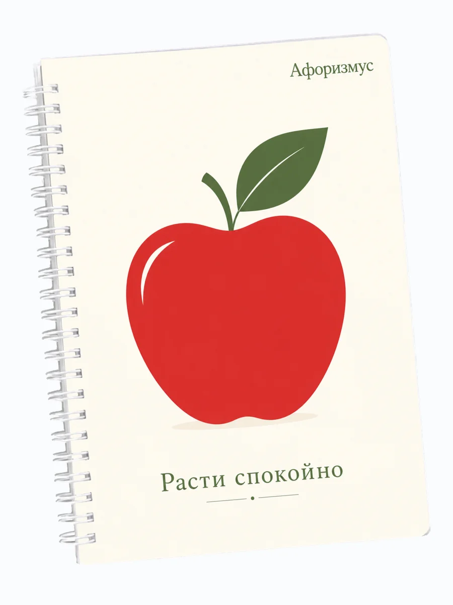 Ежедневник недатированный Яблоко с мотивирующими цитатами