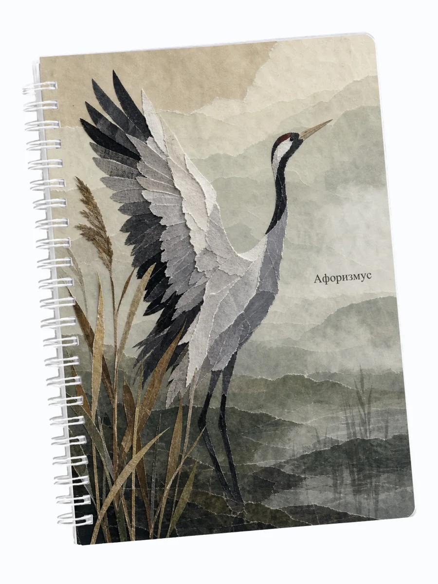 Ежедневник недатированный Журавль с мотивирующими цитатами