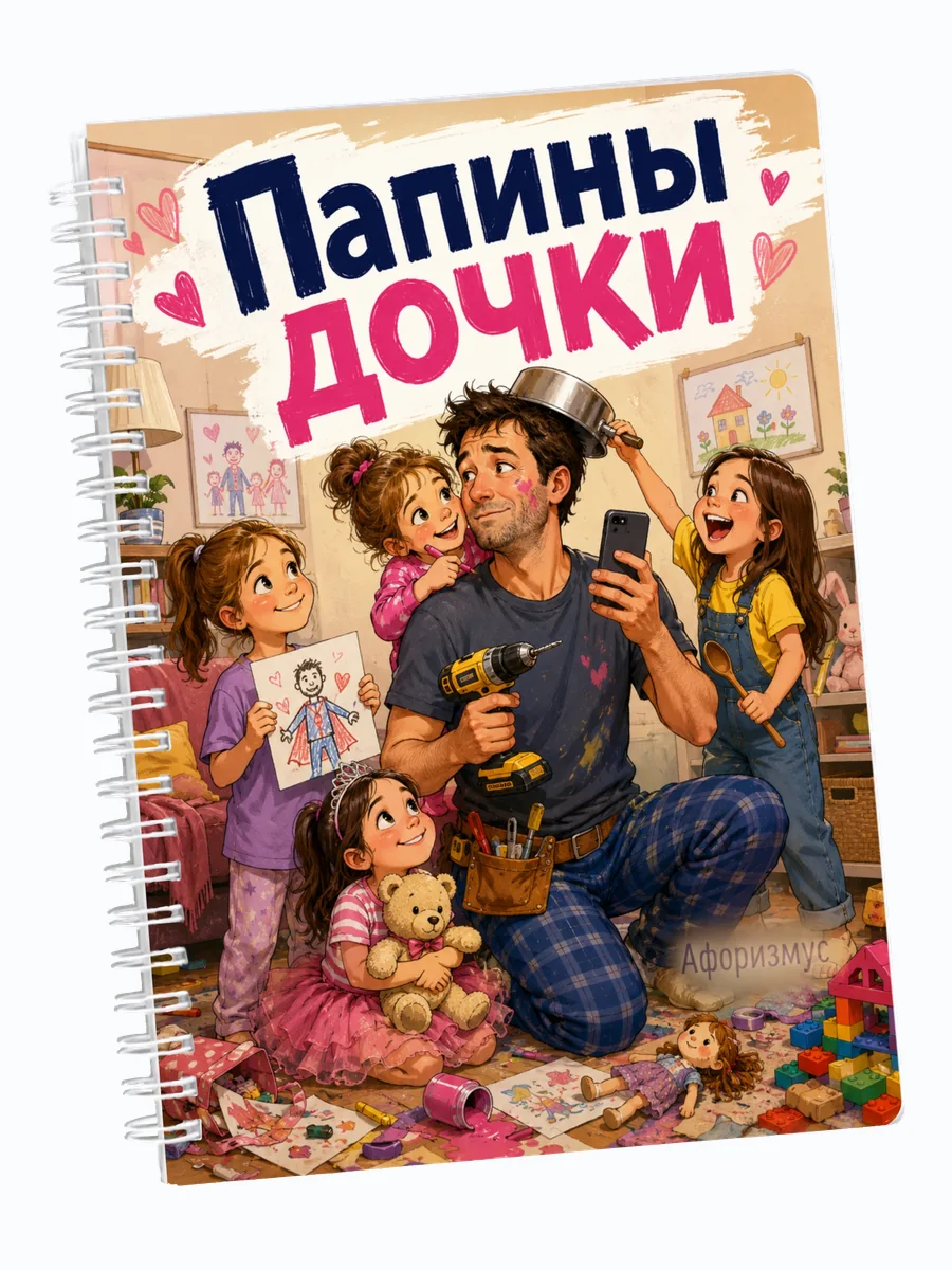 Ежедневник недатированный Шутки папы мотивирующий