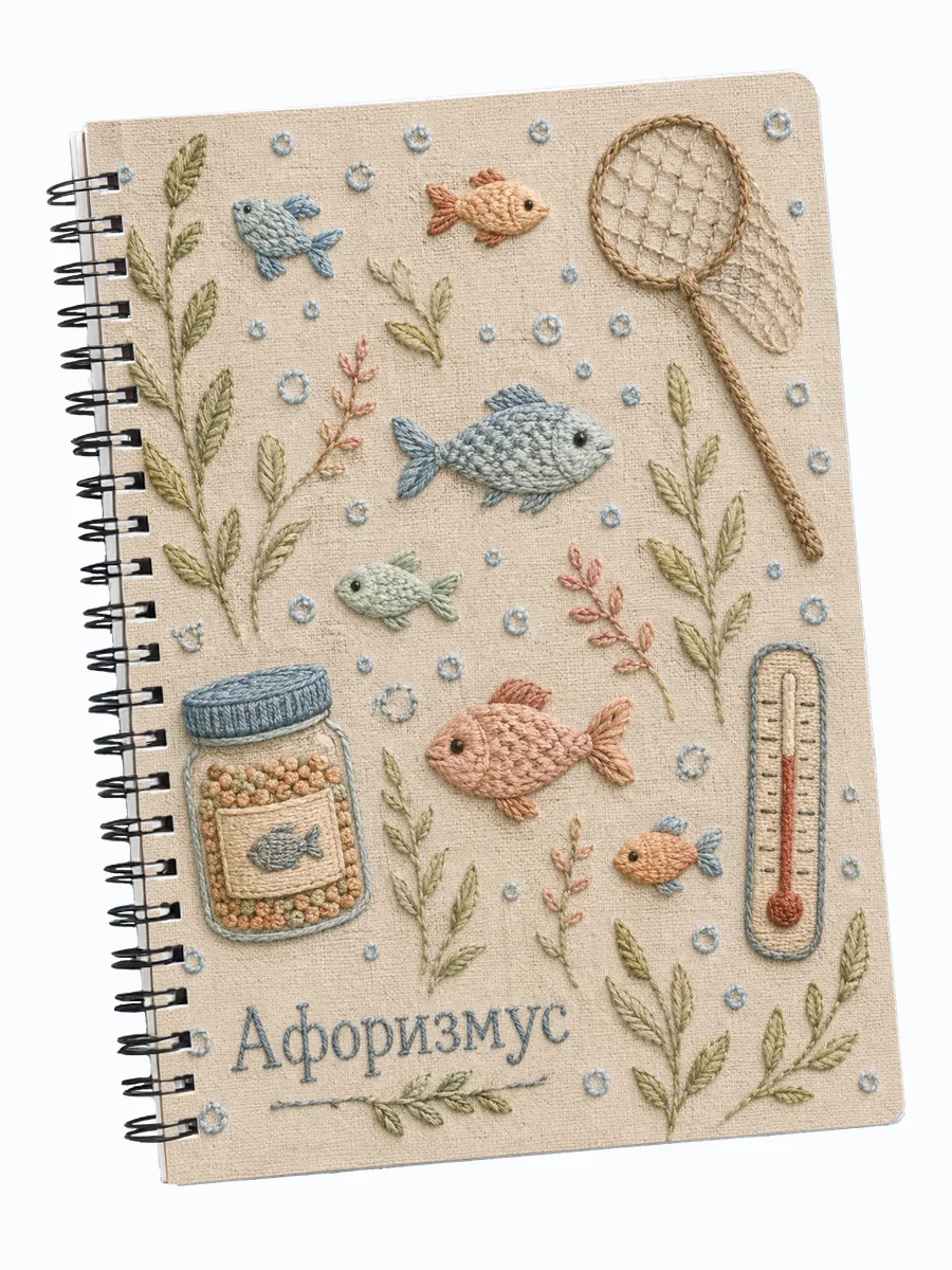 Блокнот аквариумиста с мотивирующими цитатами