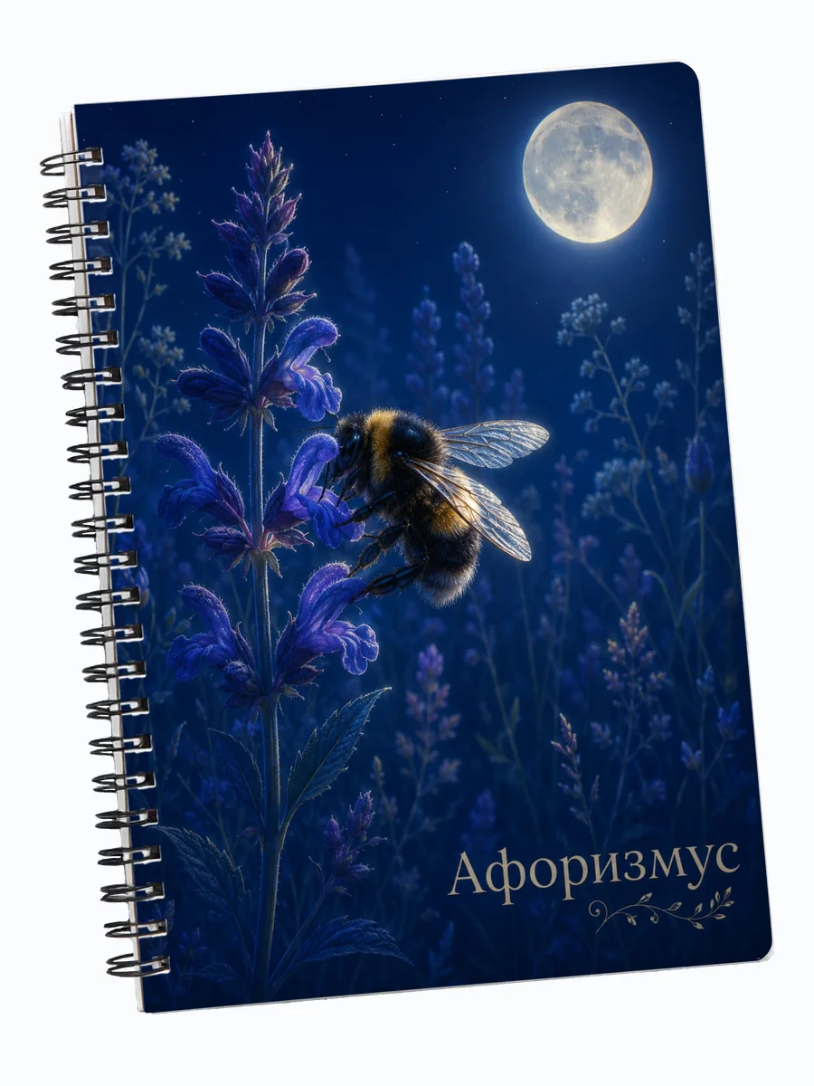 Блокнот Шмель с мотивирующими цитатами