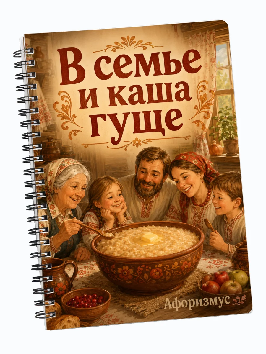 Блокнот Семейный юмор с мотивирующими цитатами