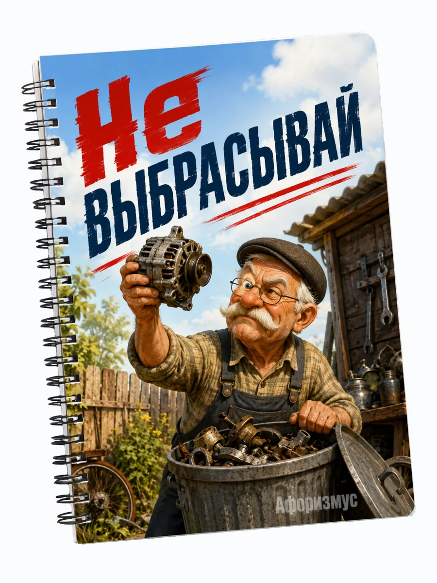 Блокнот Фразы дедушки с мотивирующими цитатами