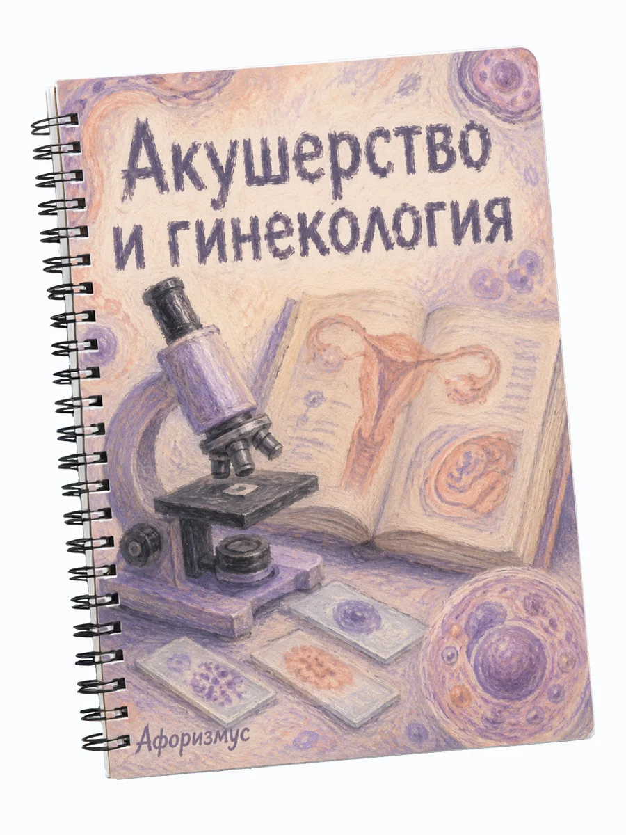 Тетрадь Акушерство и гинекология с мотивирующими цитатами