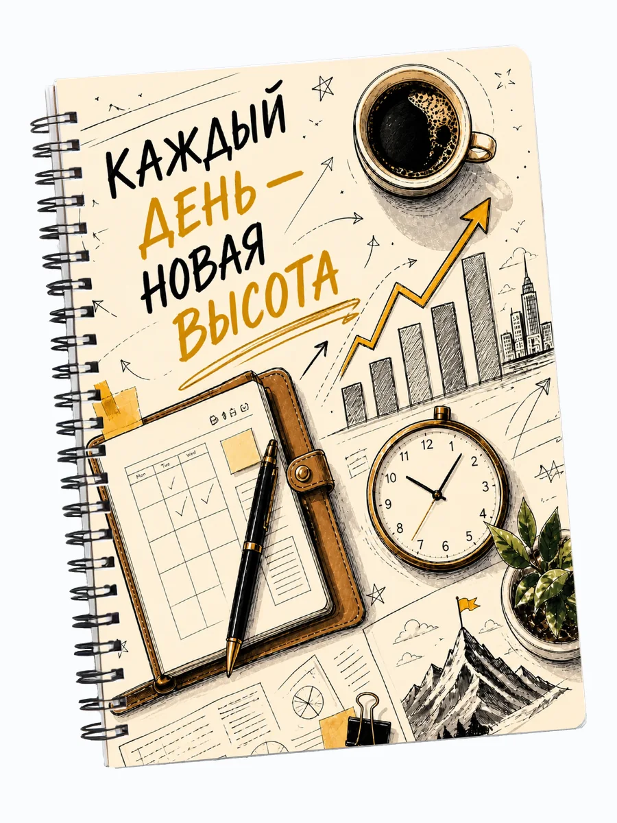 Блокнот менеджера с мотивирующими цитатами