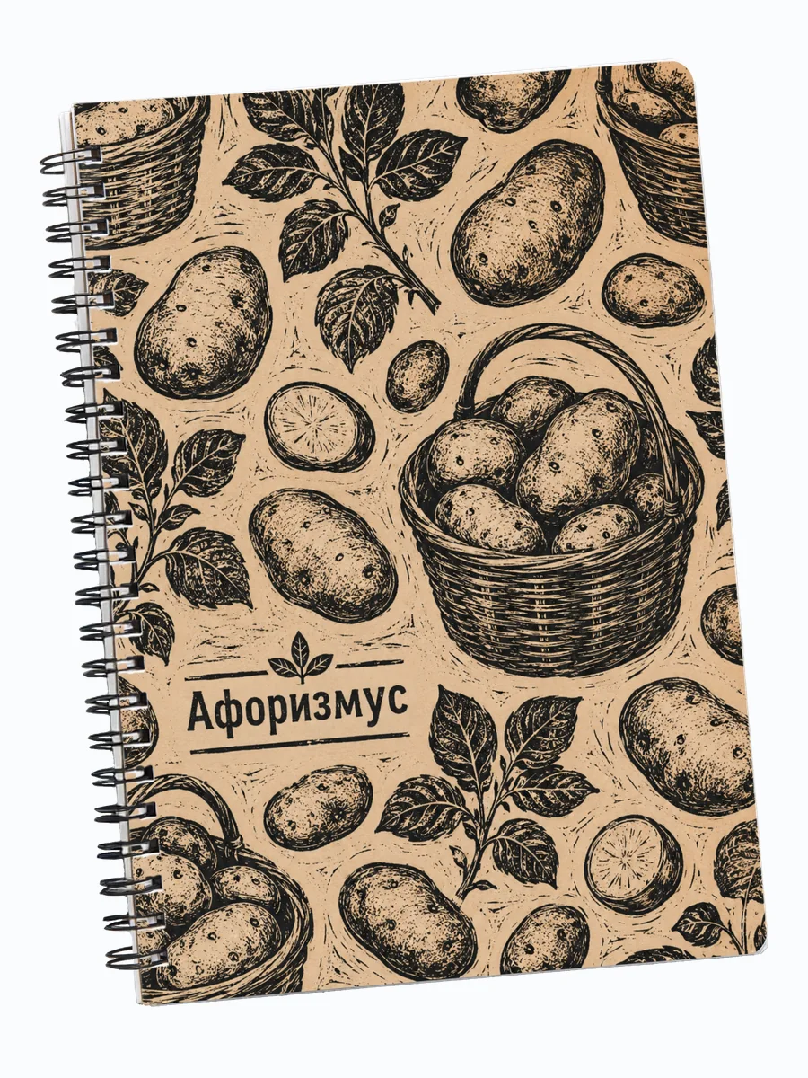 Блокнот Картофель с мотивирующими цитатами