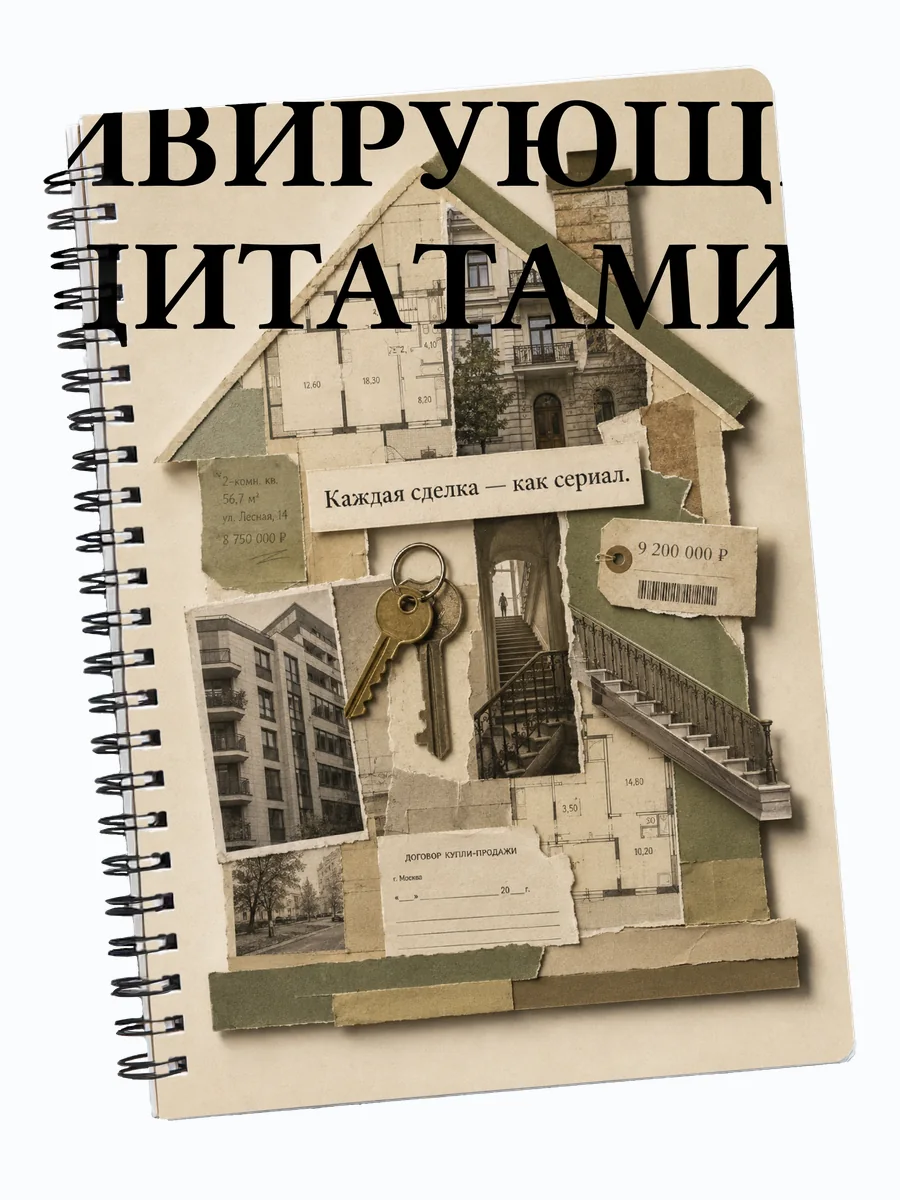 Блокнот риелтора с мотивирующими цитатами