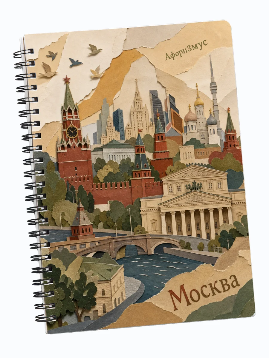 Блокнот Москва с мотивирующими цитатами