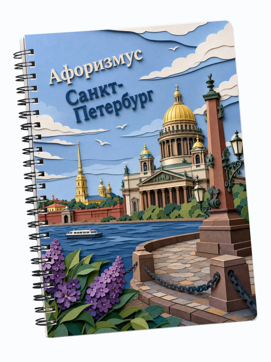 Блокнот Санкт-Петербург с мотивирующими цитатами
