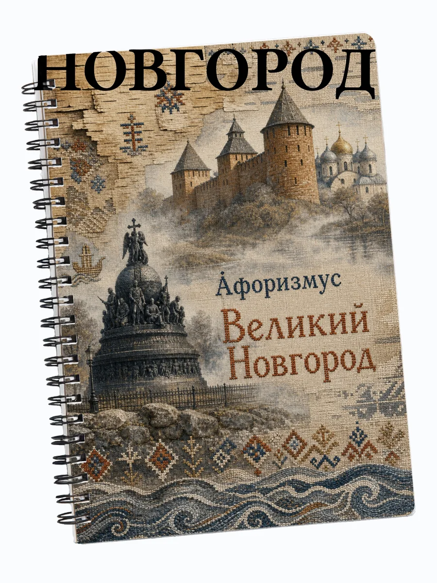 Блокнот Великий Новгород с мотивирующими цитатами