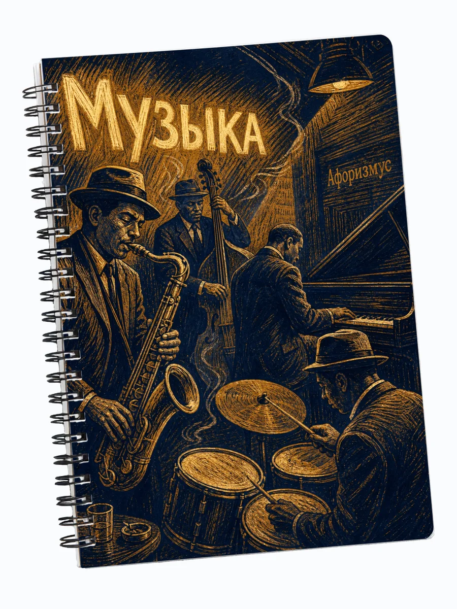 Тетрадь Музыка с мотивирующими цитатами