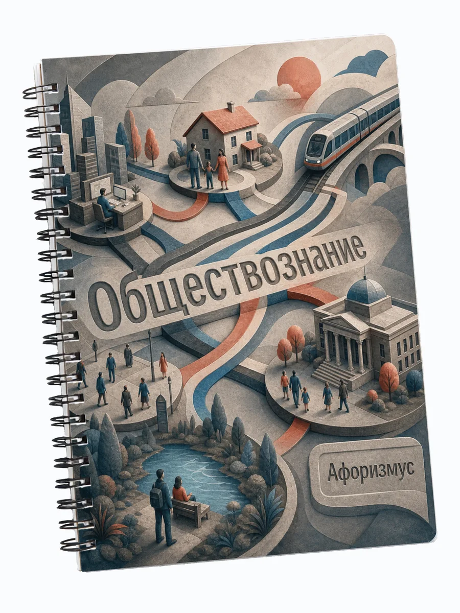 Тетрадь Обществознание с мотивирующими цитатами