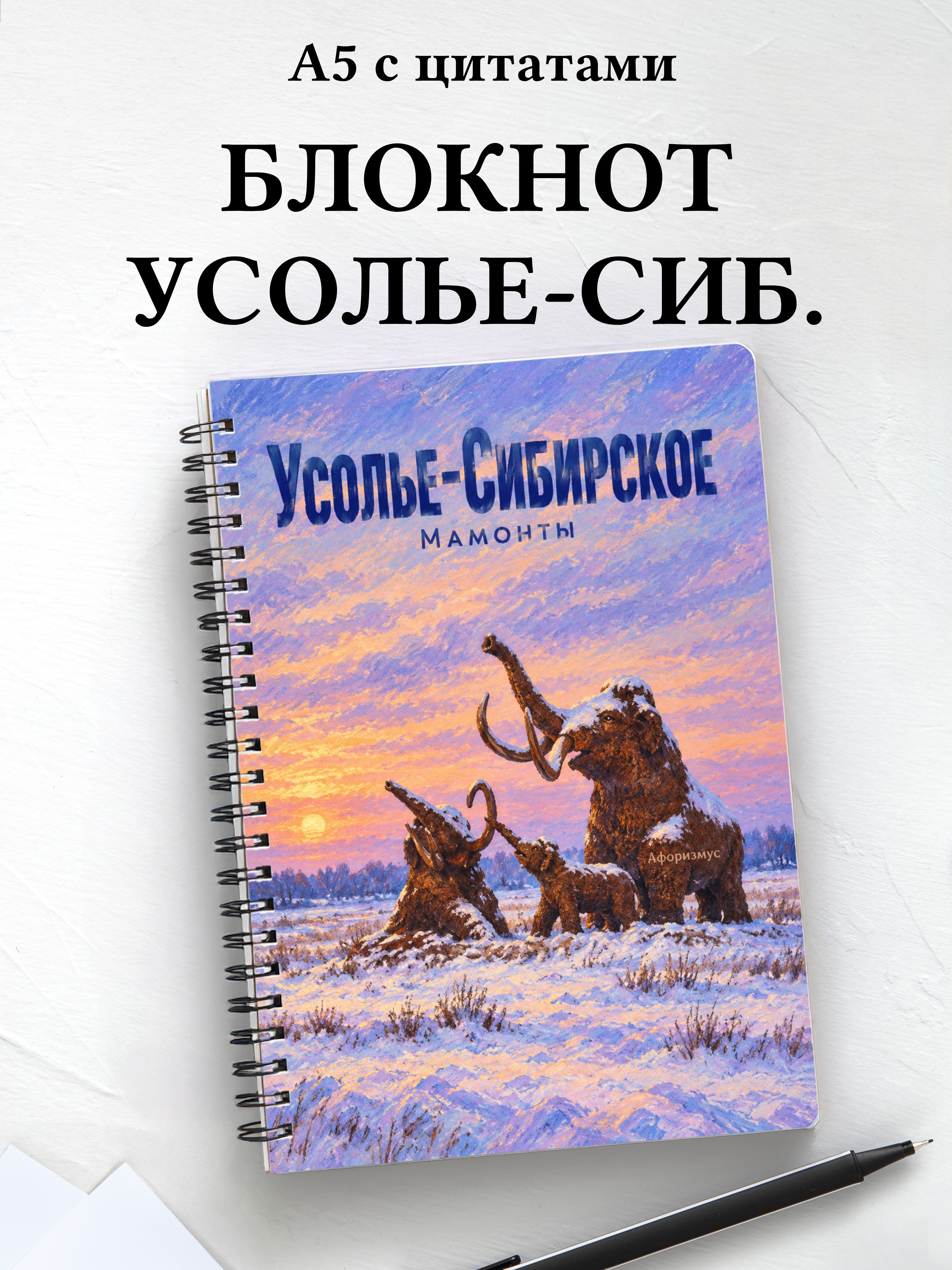 Блокнот Усолье-Сибирское с мотивирующими цитатами