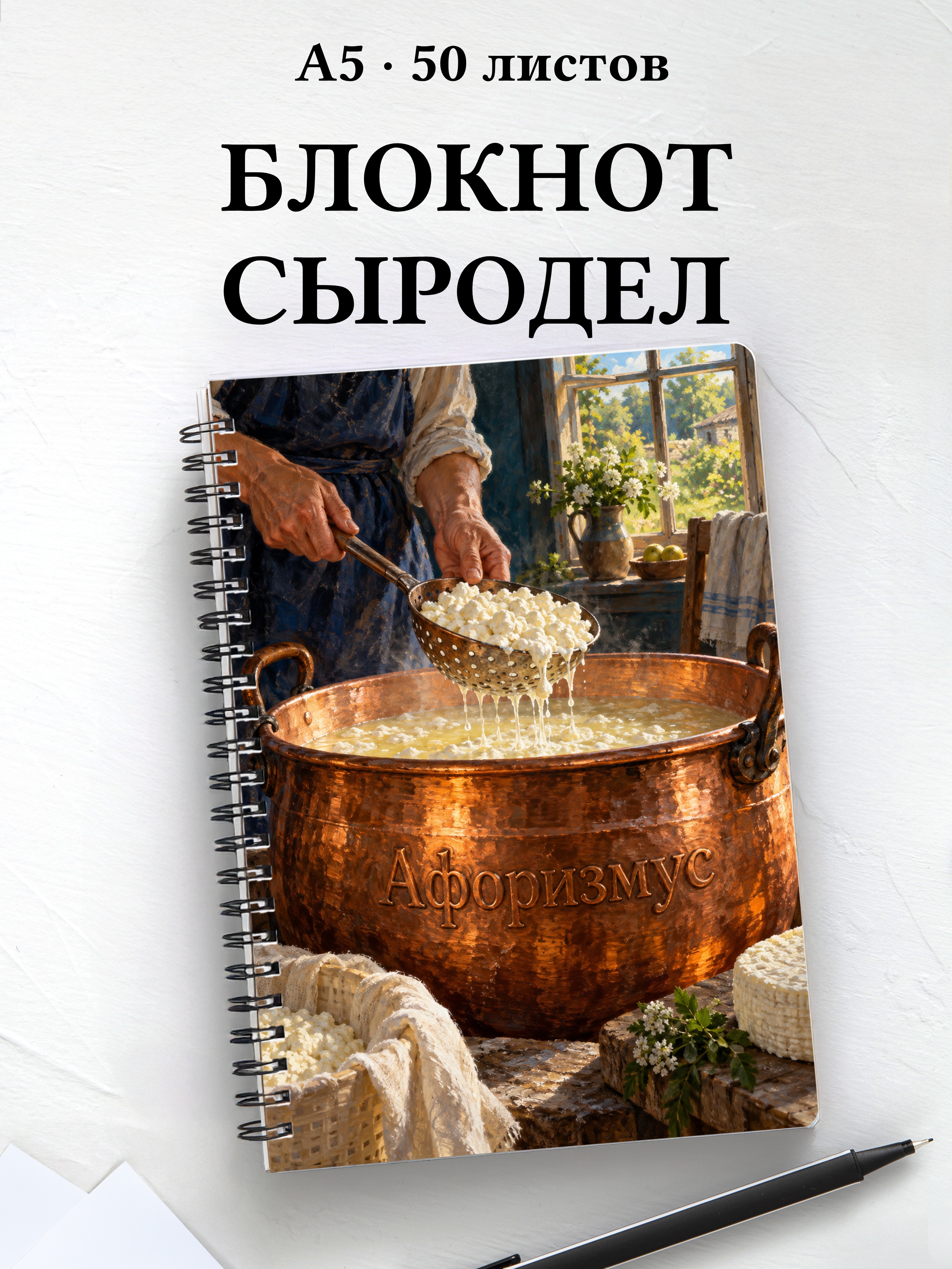 Блокнот домашнего сыродела с мотивирующими цитатами
