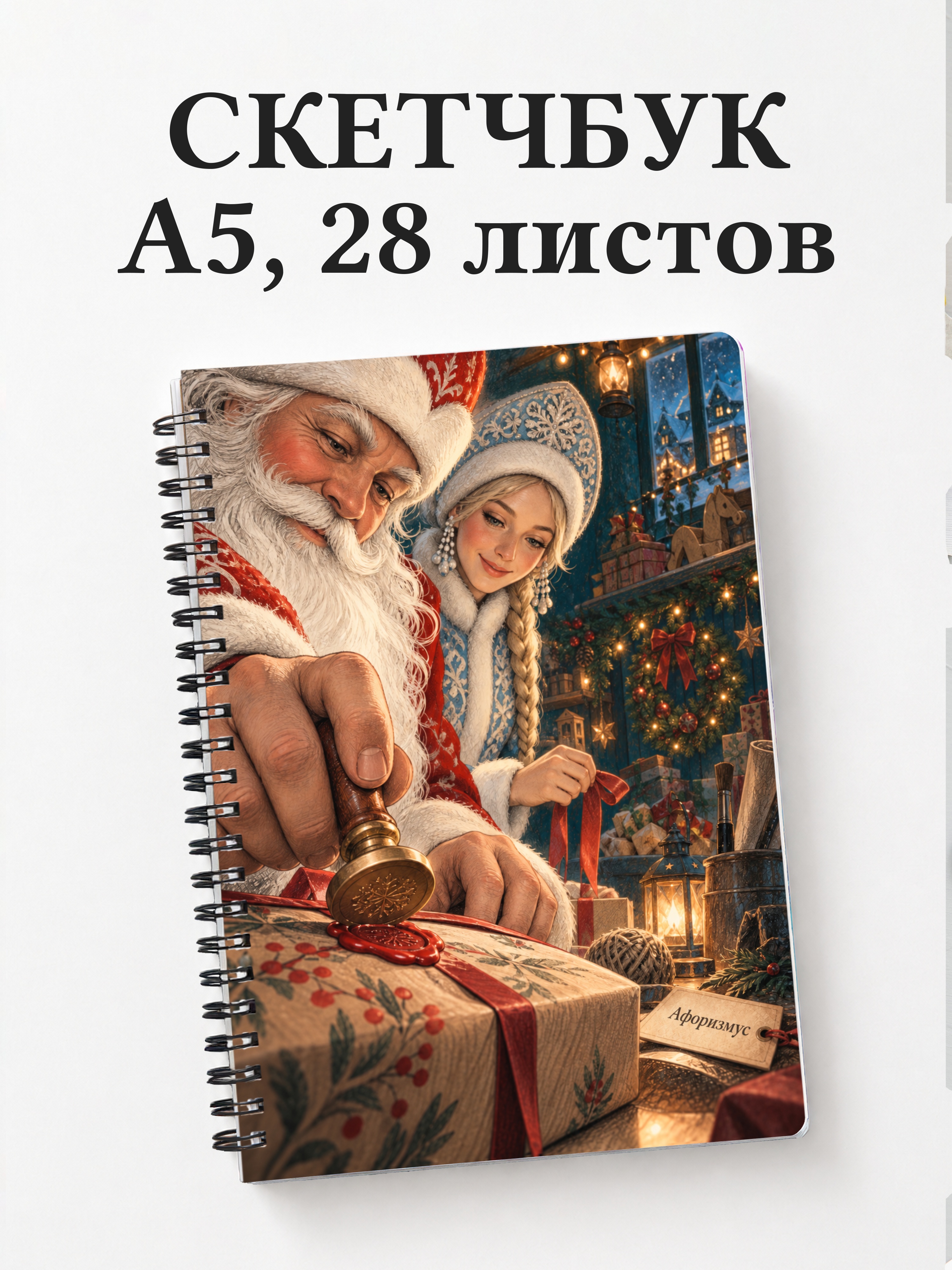 Скетчбук Деда Мороза и Снегурочки